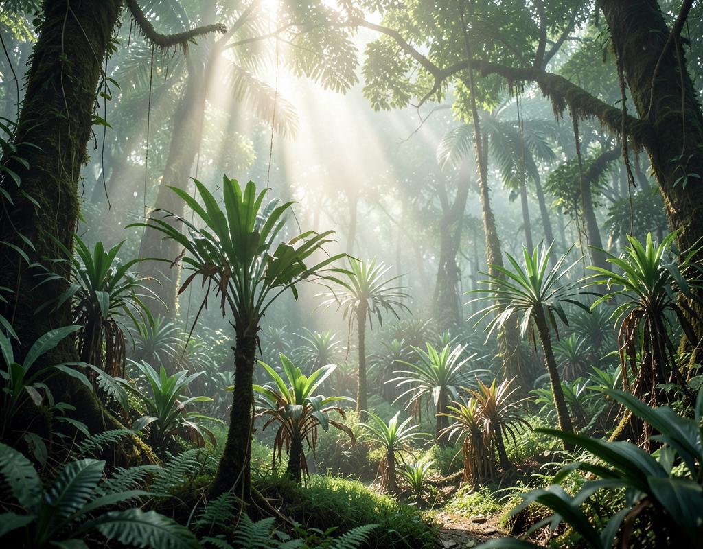 Rare plants growing in a protected forest habitat