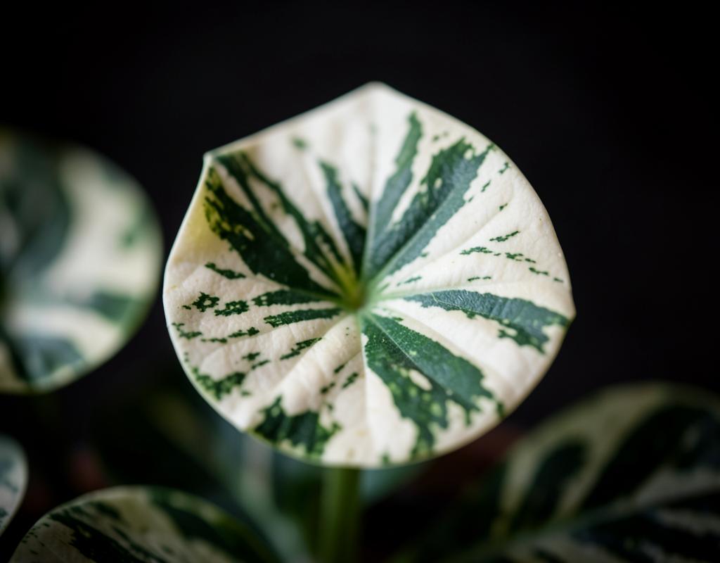 Detailed rare plant foliage selected for propagation